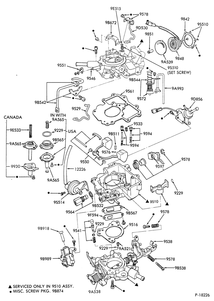 Схема 4 CYL. 2.3L (140 C.I.D.) HSC-Carburetor - Exc. C.F.I.