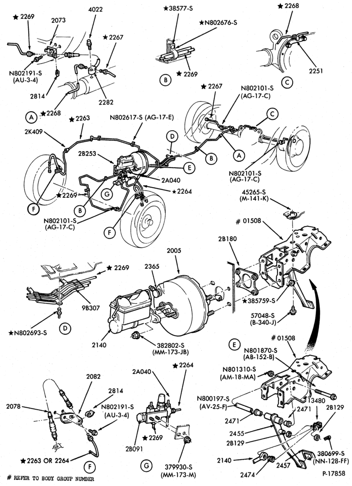 Схема BRAKES-Disc brake system - w/rear drum brake
