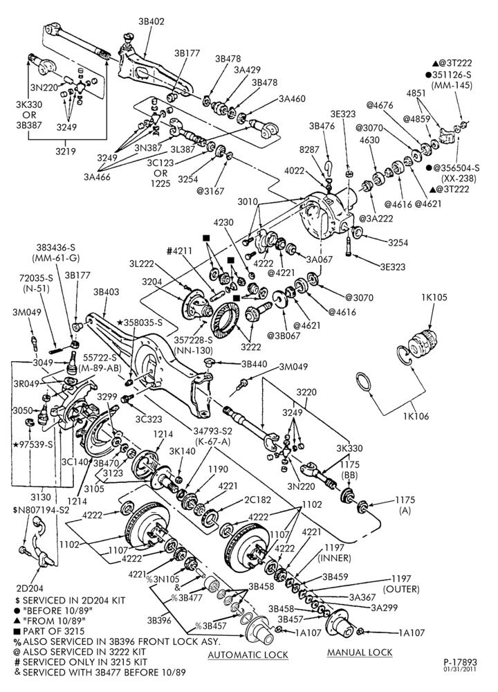 Схема FRONT AXLE--B
