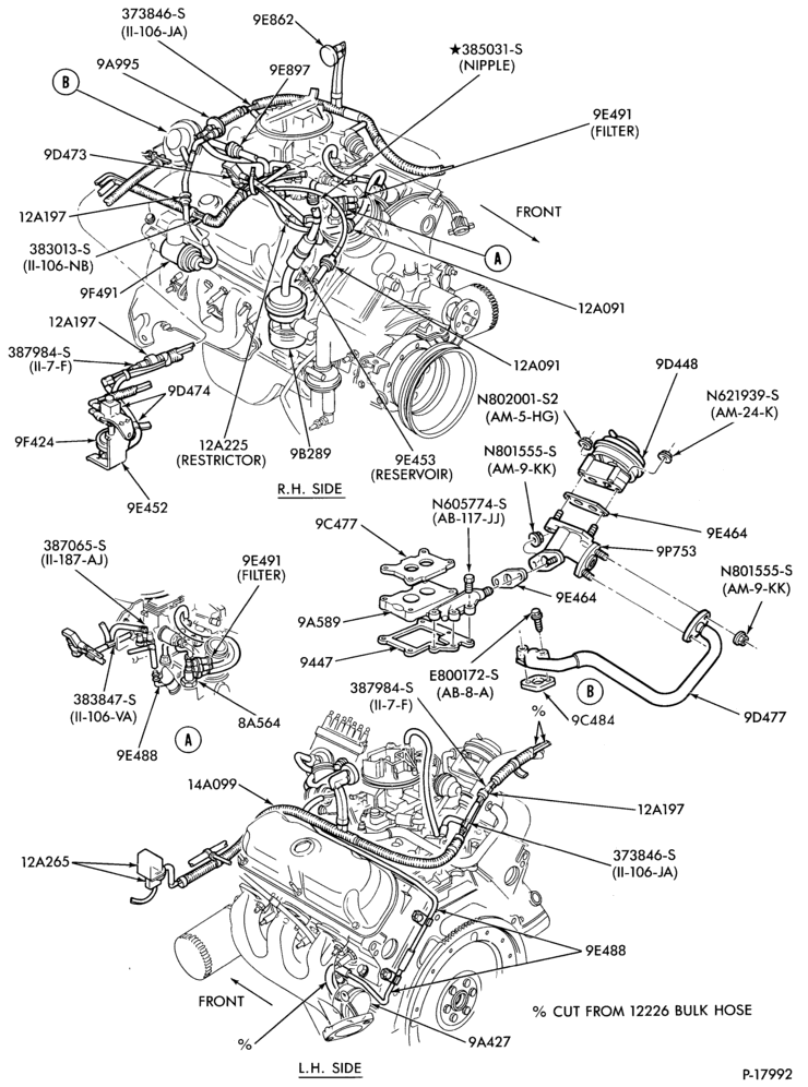 Схема 6 CYL. 3.8L (230 C.I.D.)-recirculation (E.G.R.) - Calif.
