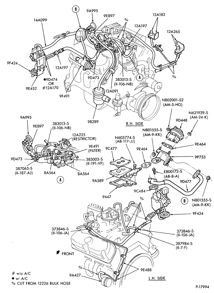 Схема 6 CYL. 3.8L (230 C.I.D.)-recirculation (E.G.R.) - 50 states - w/C5