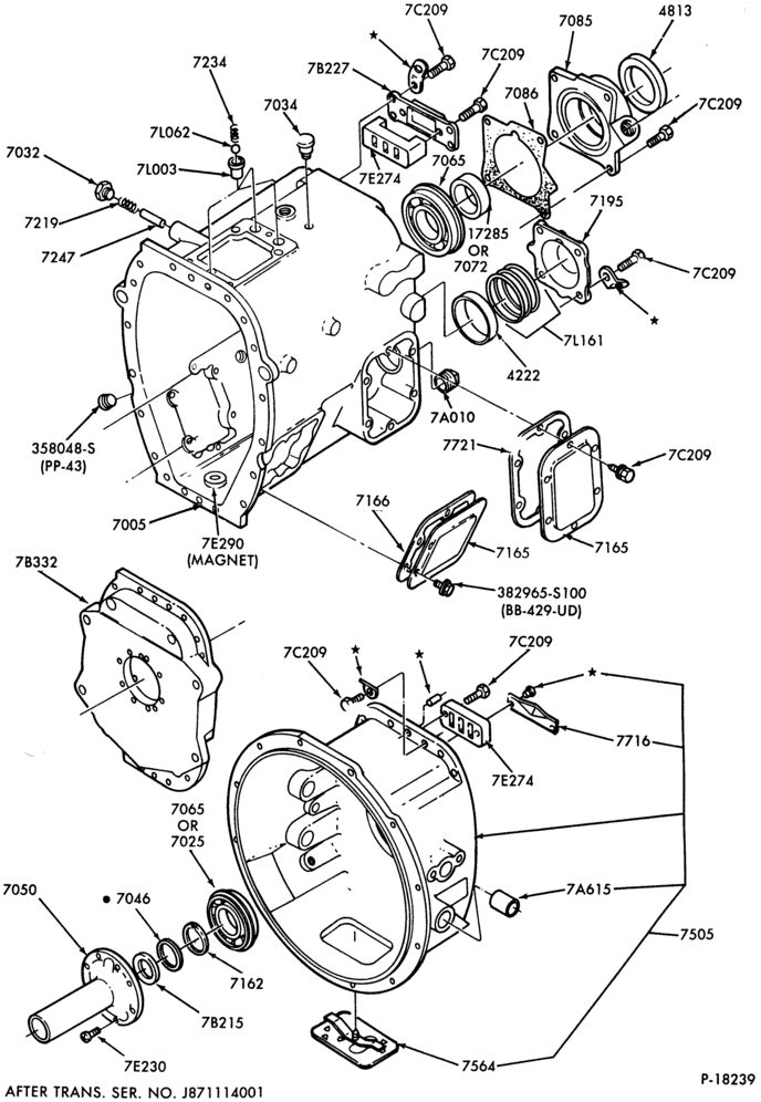 Схема INTERNAL PARTS-(1984/) - Dana Spicer CM40 (ES42-5) - case - Page A-F600
