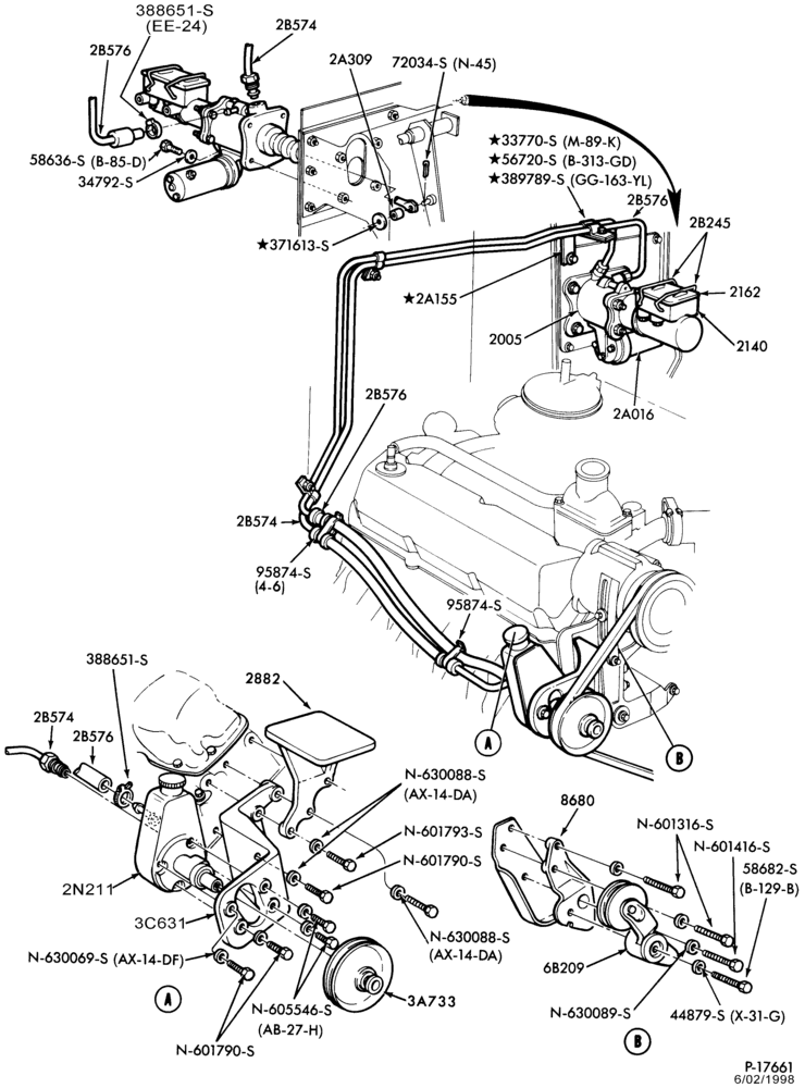 Схема BRAKE SYSTEMS - HYDRAULIC-(1980/83)-8 cyl. 501 (8.2L) (990) Det. Diesel-B700