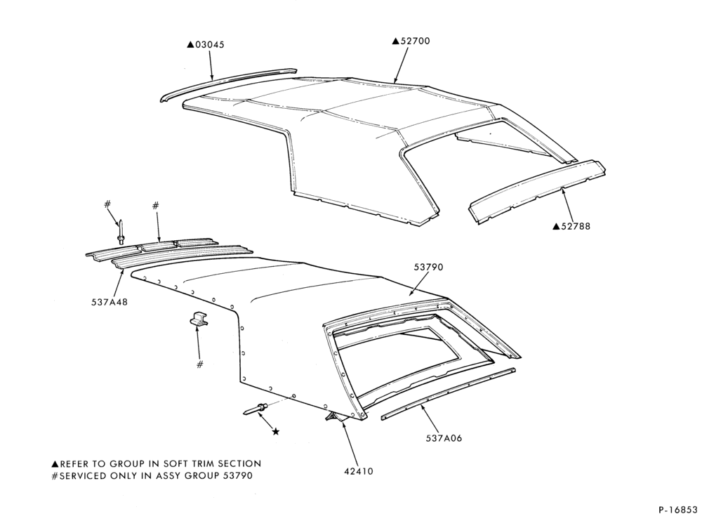 Схема LIFT/TAILGATE, LUGGAGE & BACK WINDOW-Carriage roof - vinyl