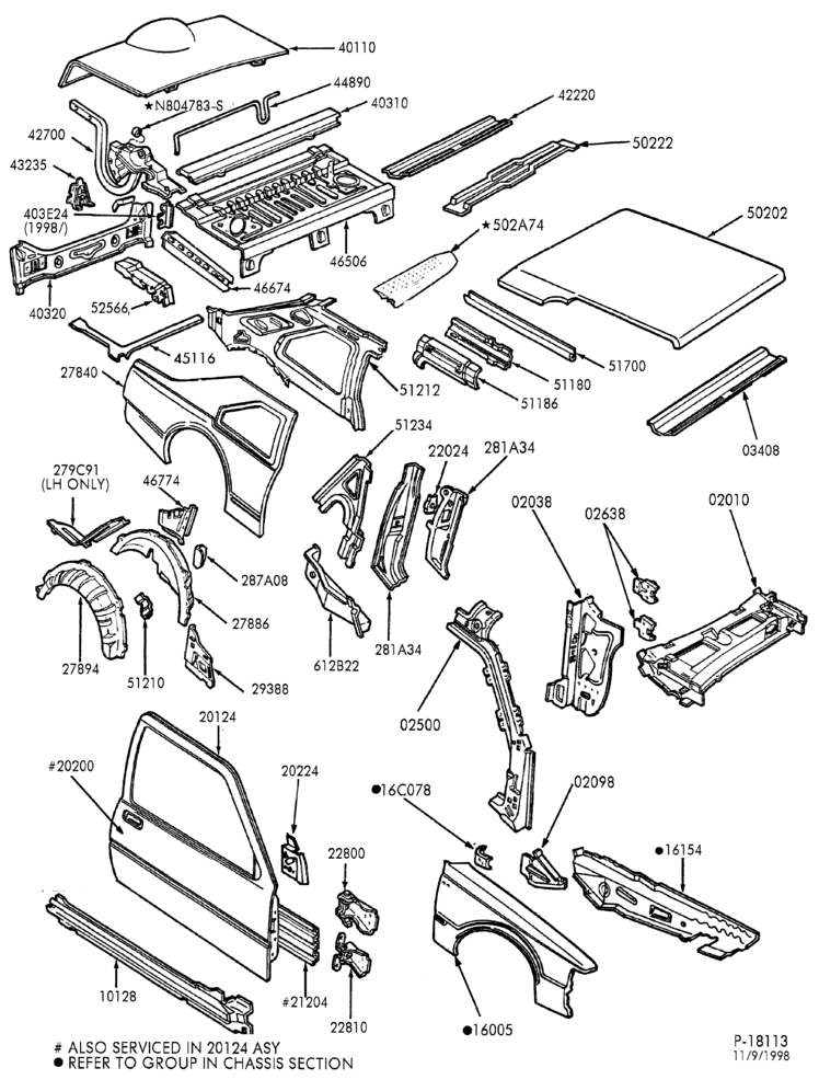 Схема SHEET METAL-63 - upper body