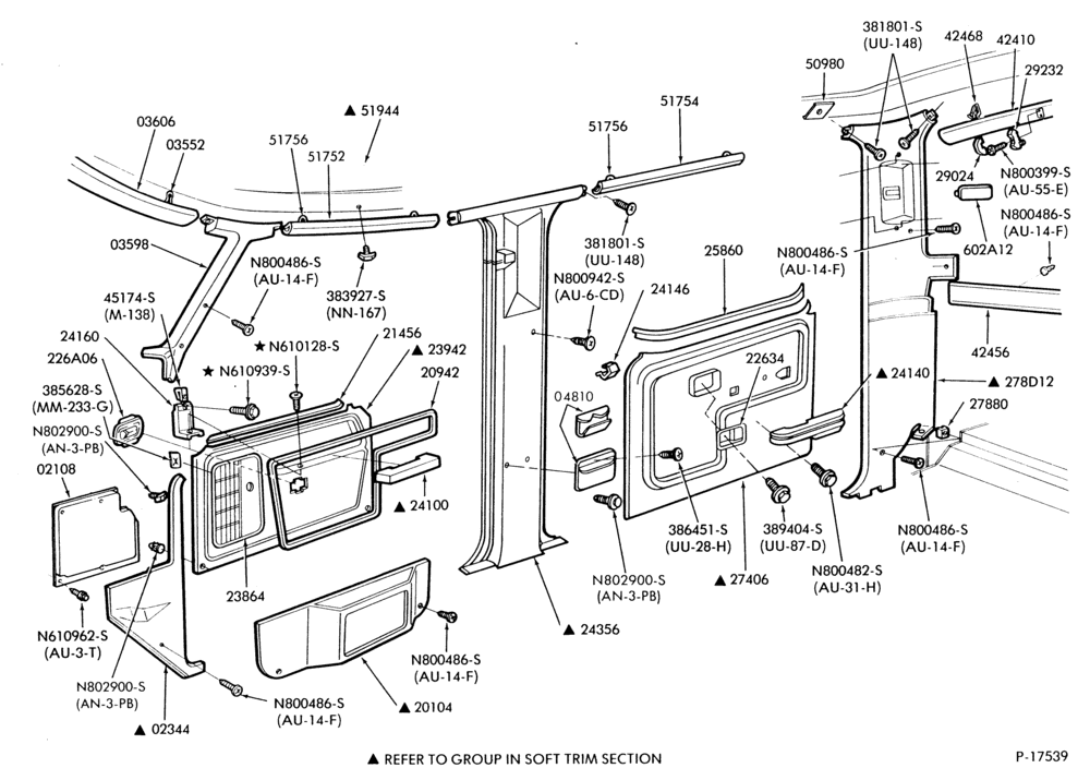 Схема TRIM-Interior trim-F350(Crew Cab)