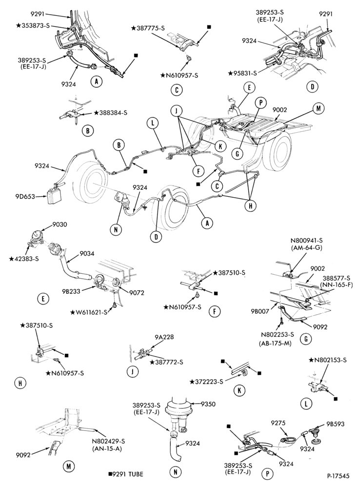 Схема 6 CYL. 3.8L (230 C.I.D.)-Fuel system - w/o fuel return - w/o E.F.I.