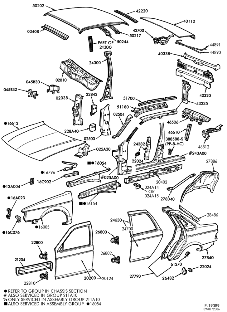 Схема SHEET METAL-54 - upper body
