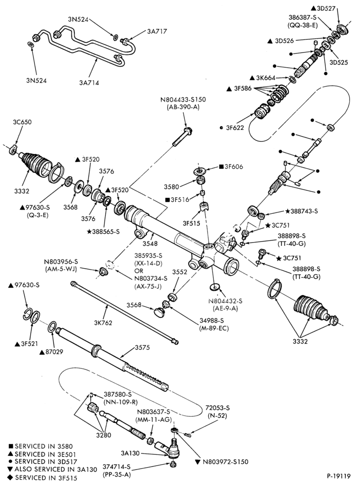 Схема STEERING-Steering gear assy.