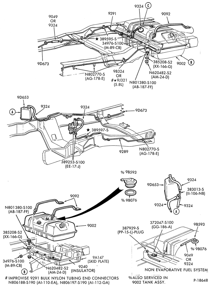 Схема 8 CYL. 5.8L (351 C.I.D.)-W-GAS-U150-w/aft axle tank