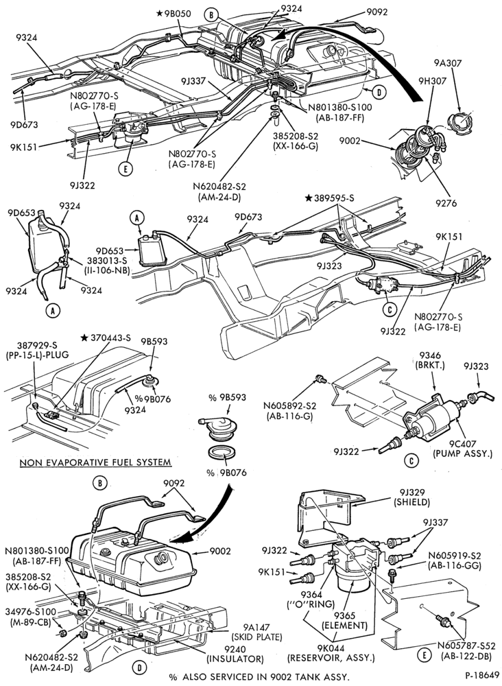 Схема 8 CYL. 5.0L (302 C.I.D.)-GAS-U150-w/aft axle tank-E.F.I.