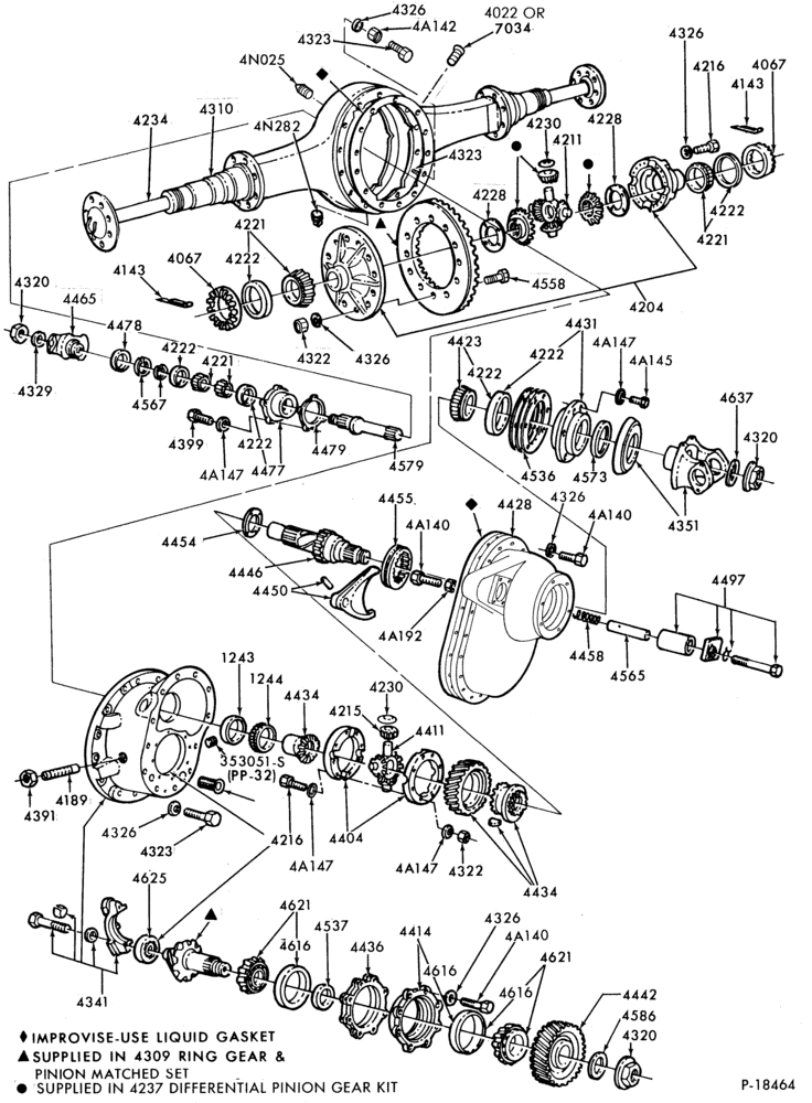 Схема REAR AXLE-Single reduction forward rear axle-SL100 and SQ100-CLT-CT-FT-LNT-