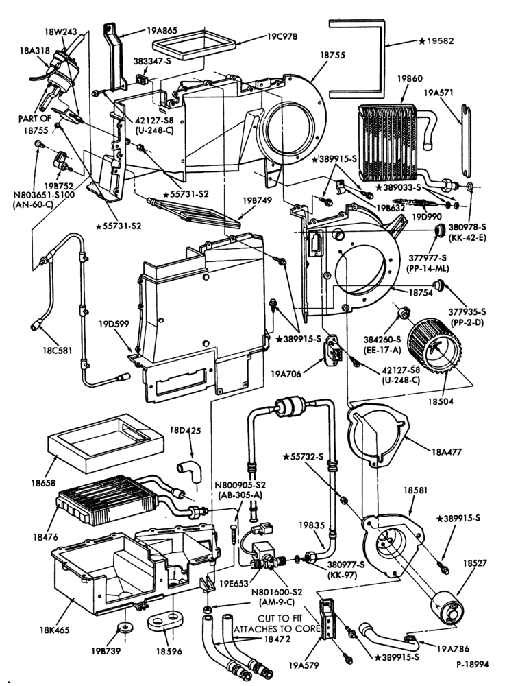 Схема AIR CONDITIONING-Auxiliary Evaporator-rear-A