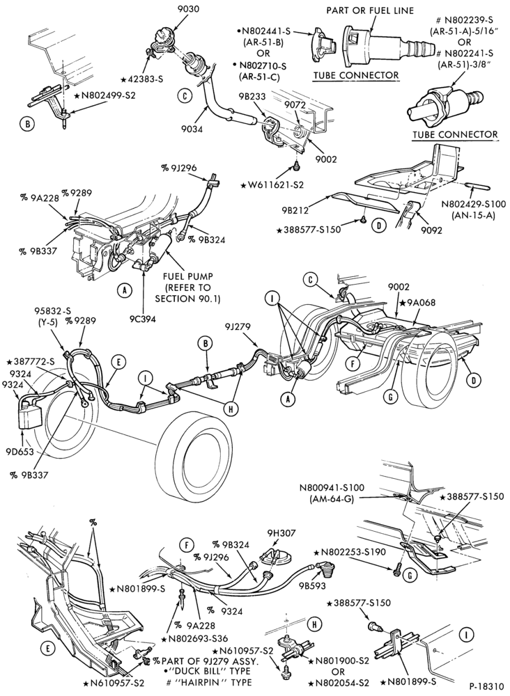 Схема 8 CYL. 5.0L (302 C.I.D.)-Fuel system