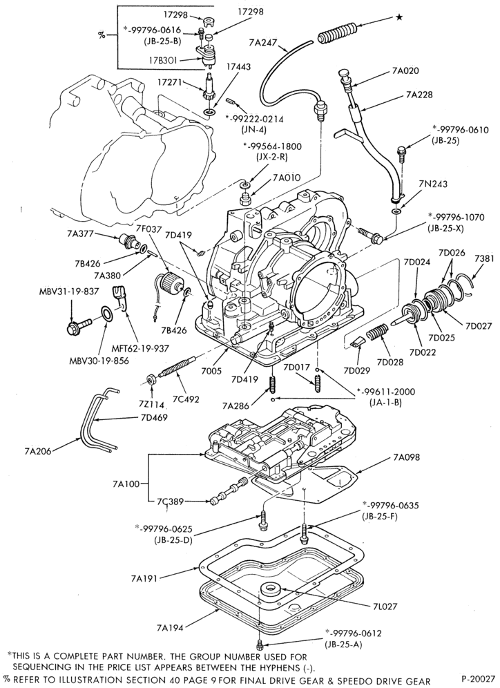 Схема ATX TYPE - INTERNAL PARTS-INTERNAL PARTS- main control valve body (7A100) & servo band piston-MM