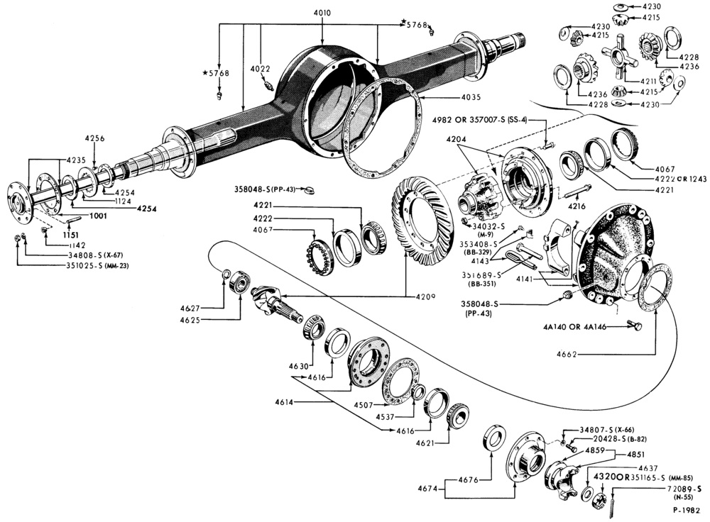 Схема REAR AXLE-Axle - D140-B-F600