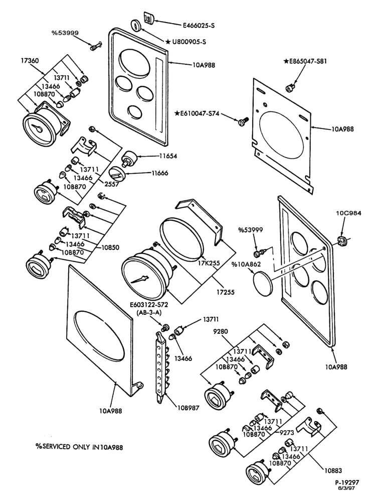Схема INSTRUMENT CLUSTERS-Instrument cluster and related parts-CF600/700