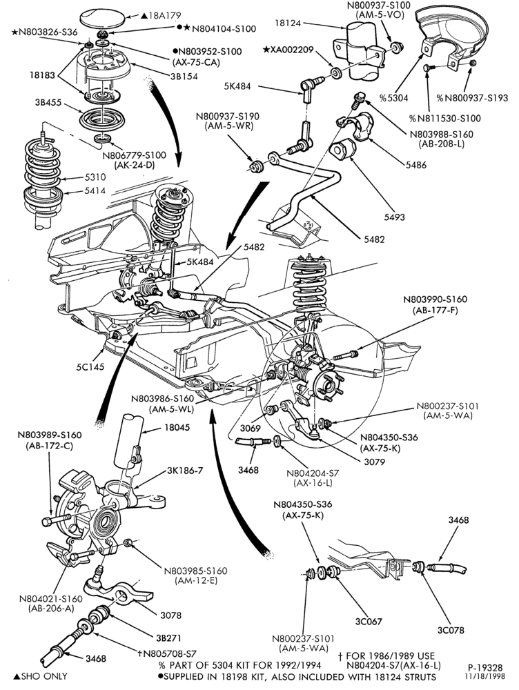 Схема FRAME-FRONT SUSPENSION SPRING AND SHOCK