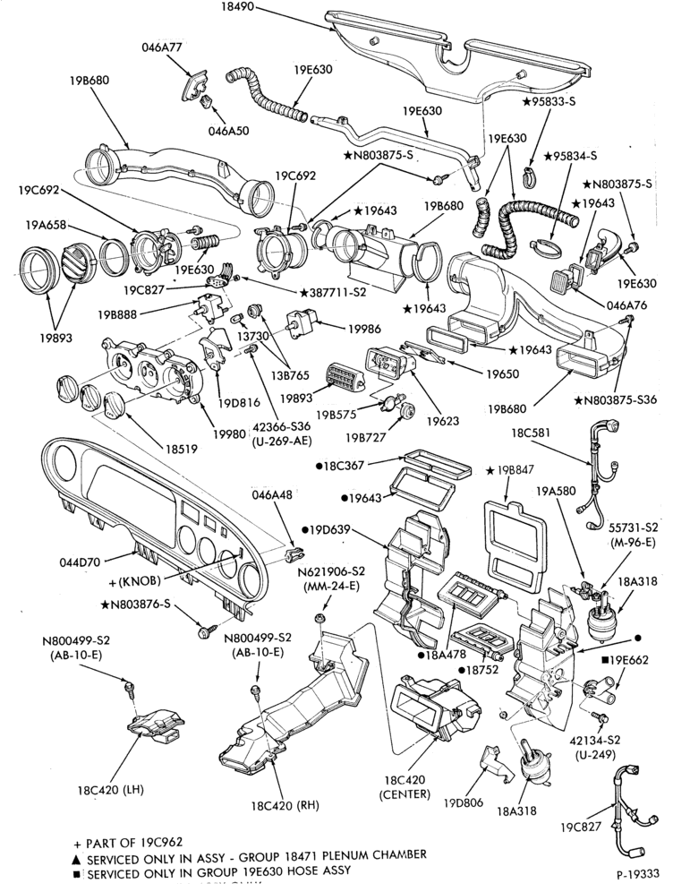 Схема Аудиосистема, ANTENNAS AND SPEAKERS-Controls and Ducts- man. A/C - Sable
