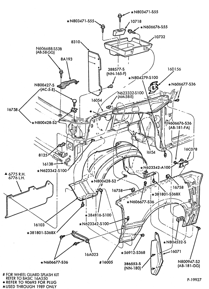 Схема FENDERS AND HOODS-Fender and apron sheet metal