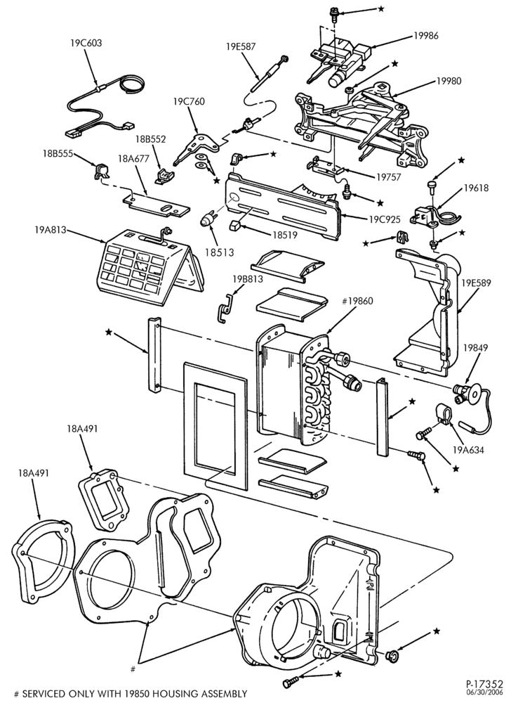 Схема AIR CONDITIONING-Evaporator Parts- built-in (dealer installed)-B