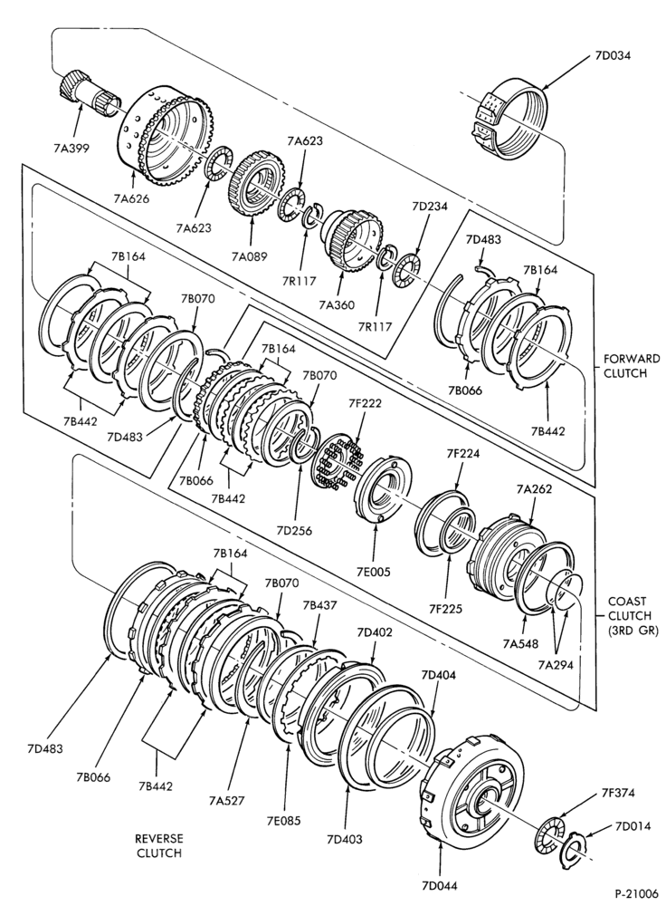 Схема 4EAT TYPE - INTERNAL PARTS-INTERNAL PARTS- clutches, gears, shafts, and related parts-ST
