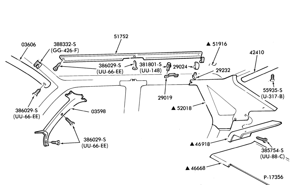 Схема SOFT, INTERIOR TRIM-Interior trim parts - body type 54