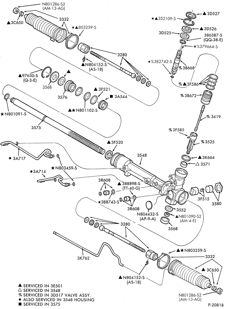 Схема STEERING-Steering linkage - Page A