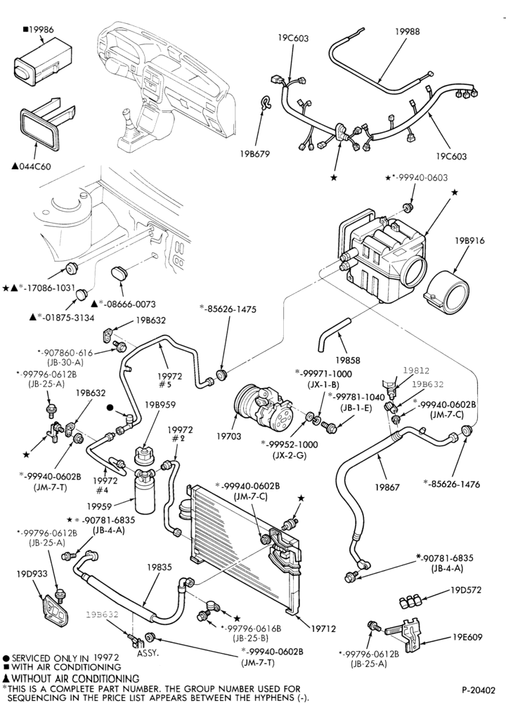 Схема AC HOSES & TUBES-4 cyl. - 1.3L-BT