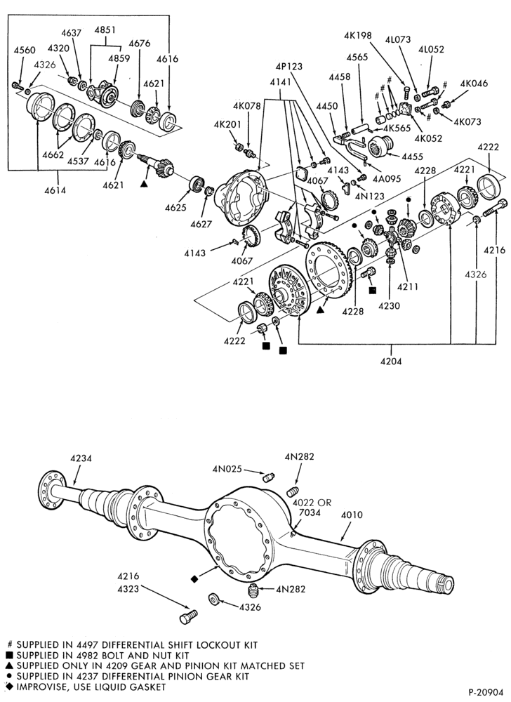 Схема REAR AXLE-(1988/) - RS21145 (locking)-B-F-L-LA-LN-