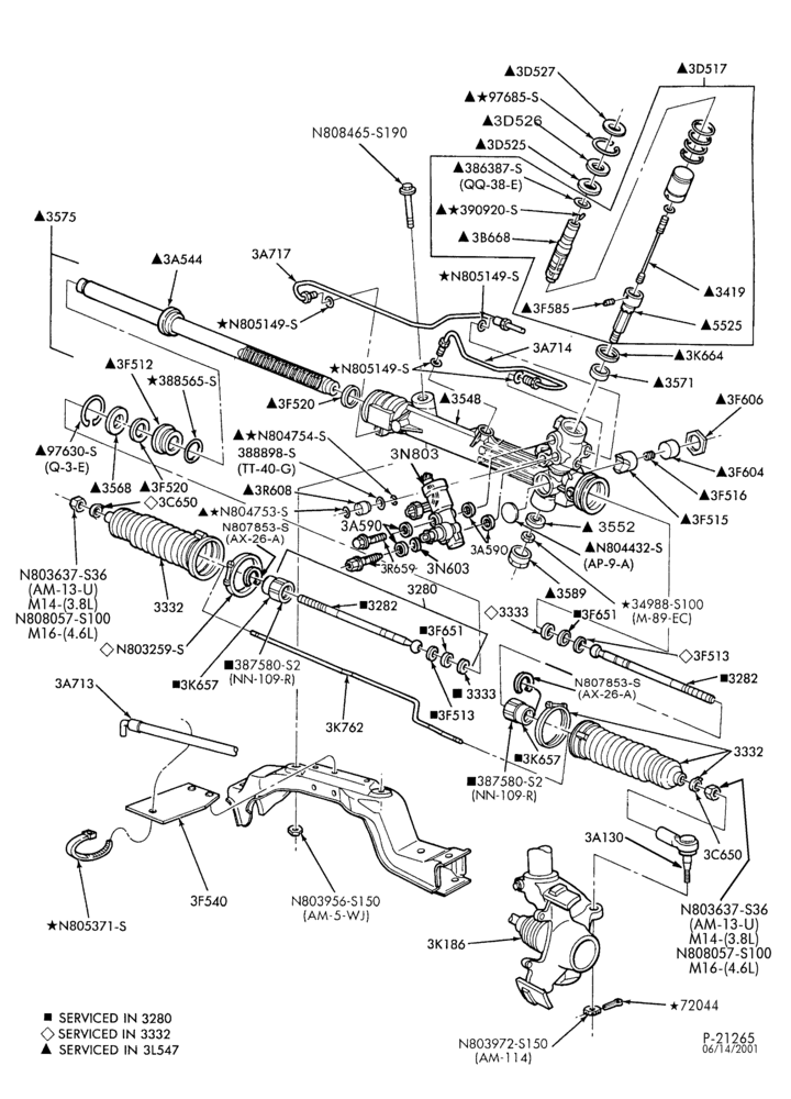Схема STEERING-Steering linkage