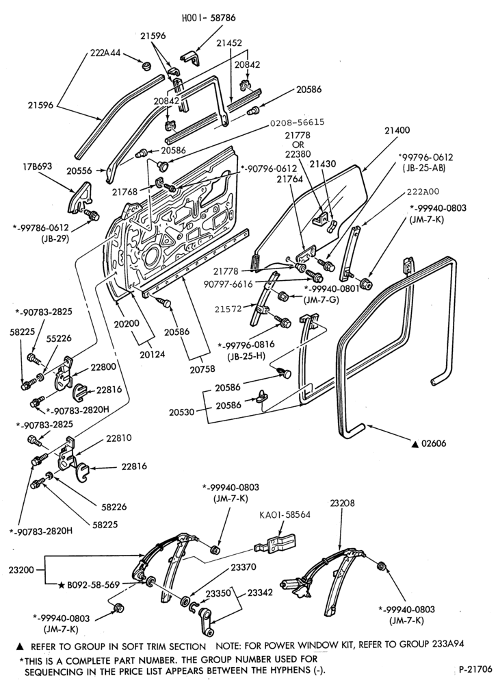 Схема BODY SIDES AND QUARTER-Window parts - front door & door weatherstrips