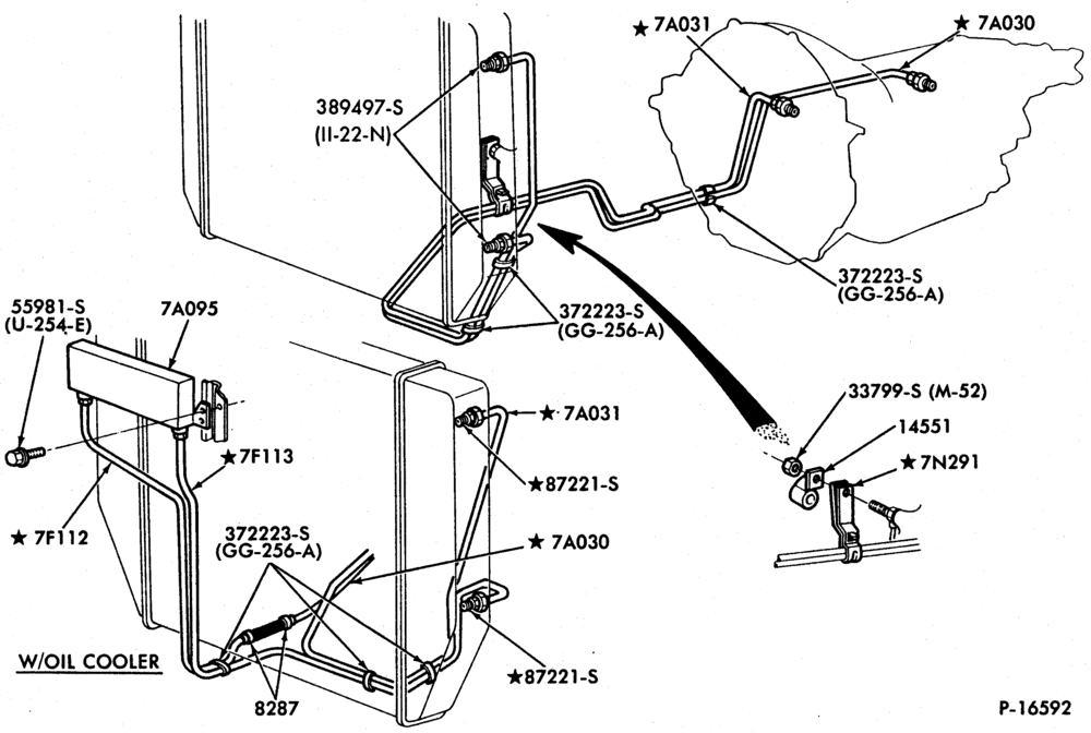 Схема A0T TYPE TRANSMISSION-Oil cooling system-F100/250