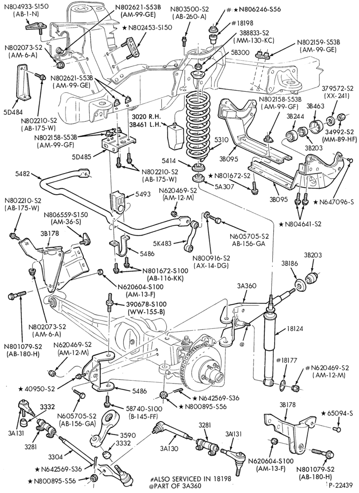 Схема FRONT SUSPENSION-Front suspension & steering linkage - 4x4-B