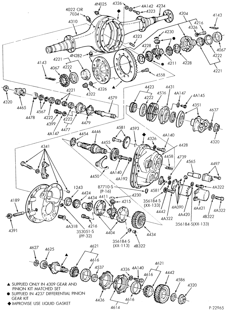 Схема REAR AXLE-Single reduction forward rear axle-SQ100-P-CLT-CT-FT-LNT-LT-