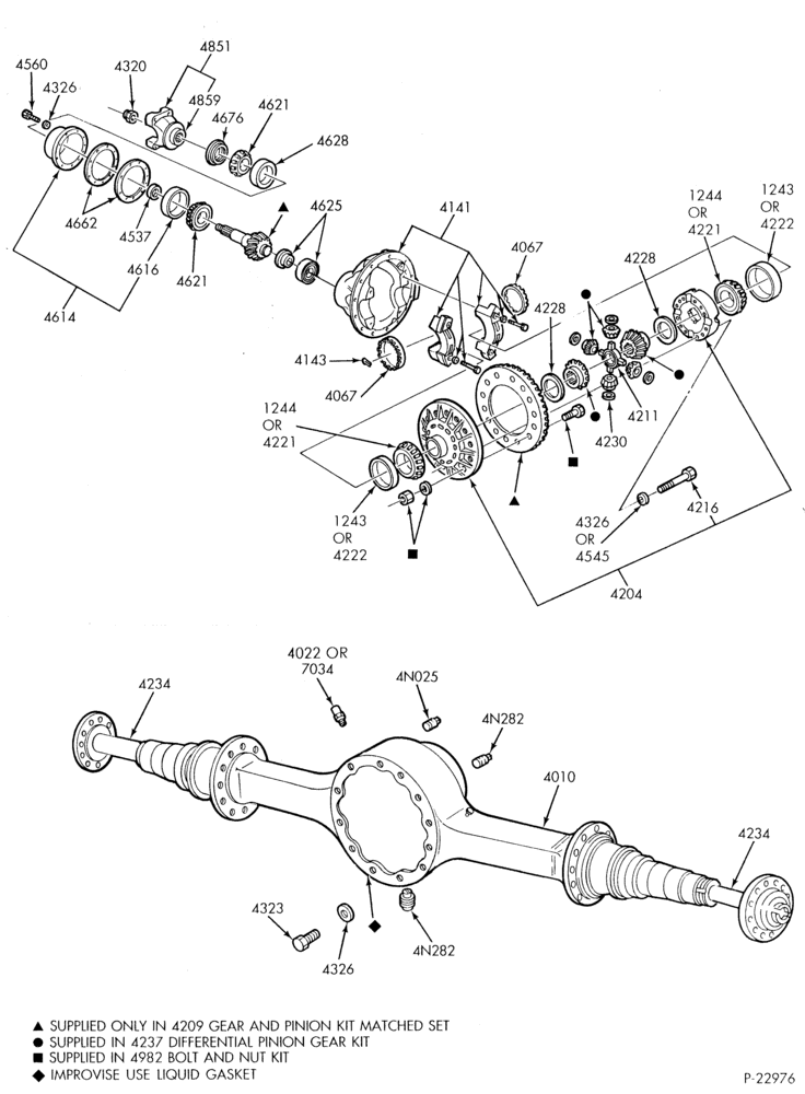 Схема REAR AXLE-Single reduction rear rear axle- RR23160 w/o diff. lock-LNT-LT-LTL-