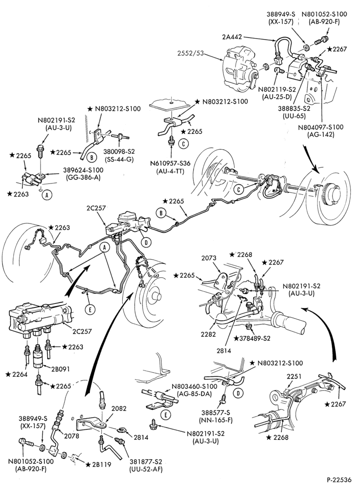 Схема BRAKES-Disc brake system - w/o anti-skid