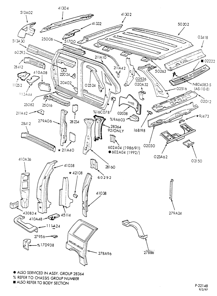 Схема SHEET METAL-Upper body-R.H. side-A-All