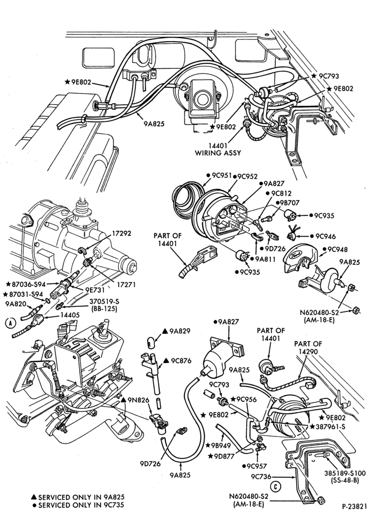 Схема 6 CYL. 3.0L-Speed control - factory installed - engine compartment