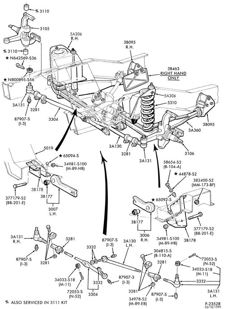 Схема FRONT SUSPENSION-(1988/) - Page A-E150