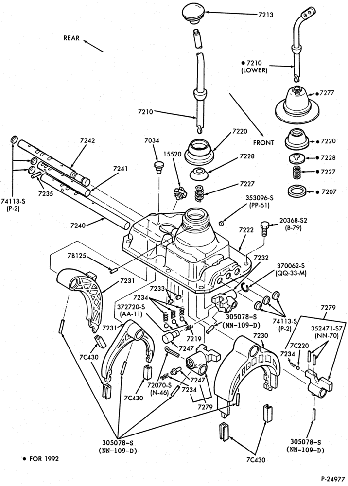 Схема GEARSHIFT MECHANISM-Gearshift mechanism, forks - Warner T-18-U150