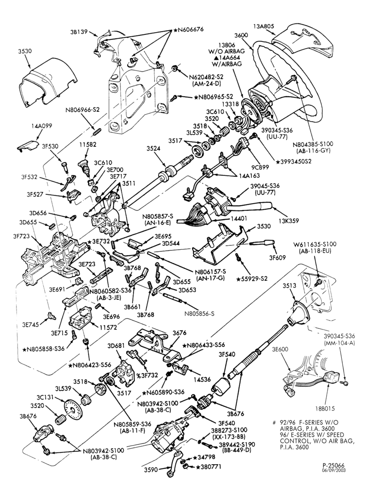 Схема STEERING-Steering column - floor shift - tilt wheel - Page A-U150