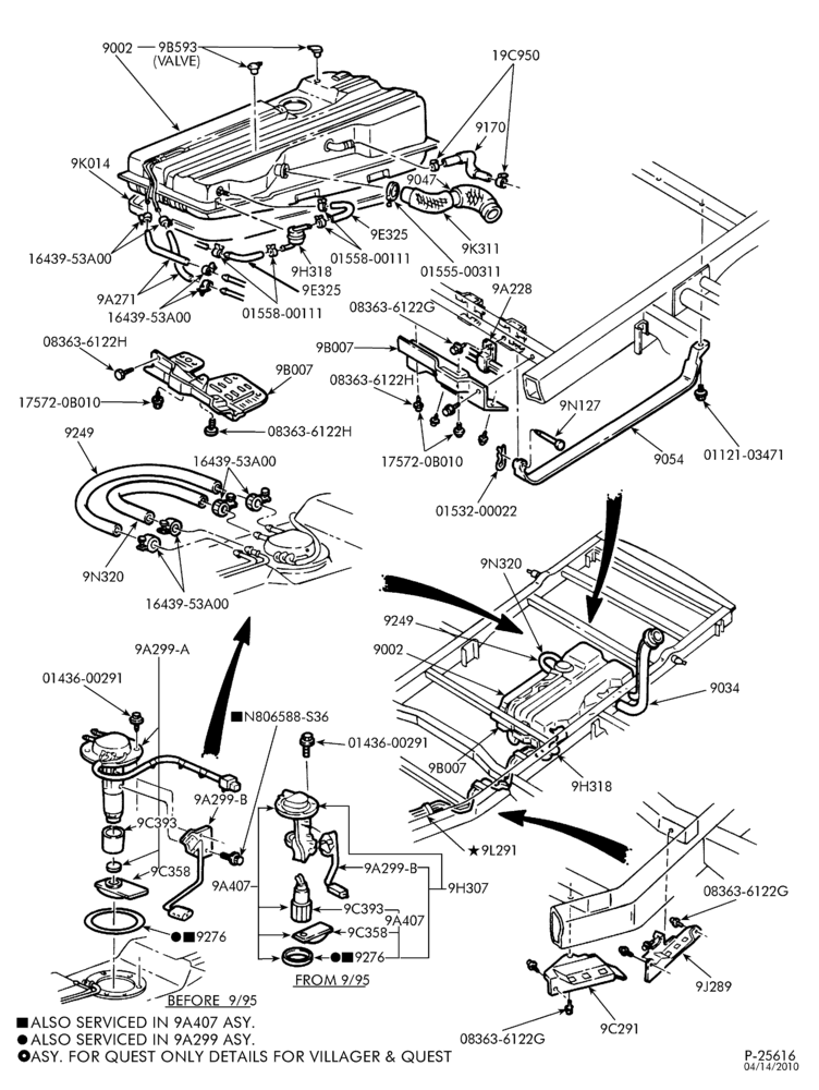 Схема FUEL TANK AND LINES-Fuel system & related parts - Page B