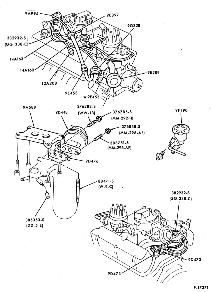 Схема 8 CYL. 4.2L (255 C.I.D.)-GAS-F100