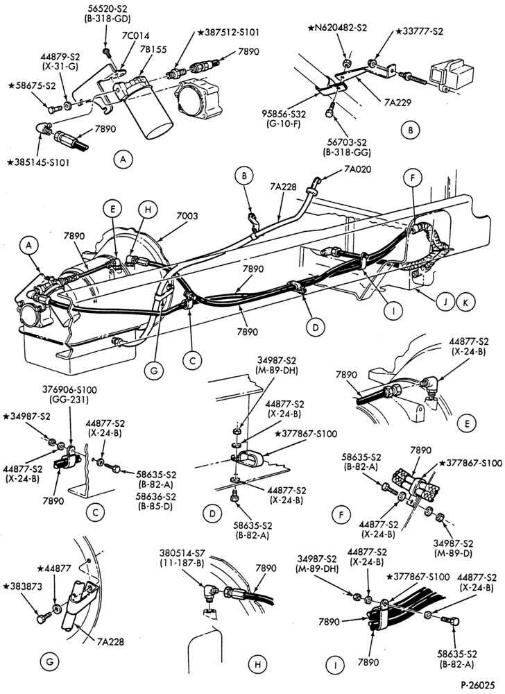 Схема AT 542 & AT 545-OIL COOLER LINES - AT 542 and AT 545 - 6 cyl. FD-1060 diesel - Page A-B600/700