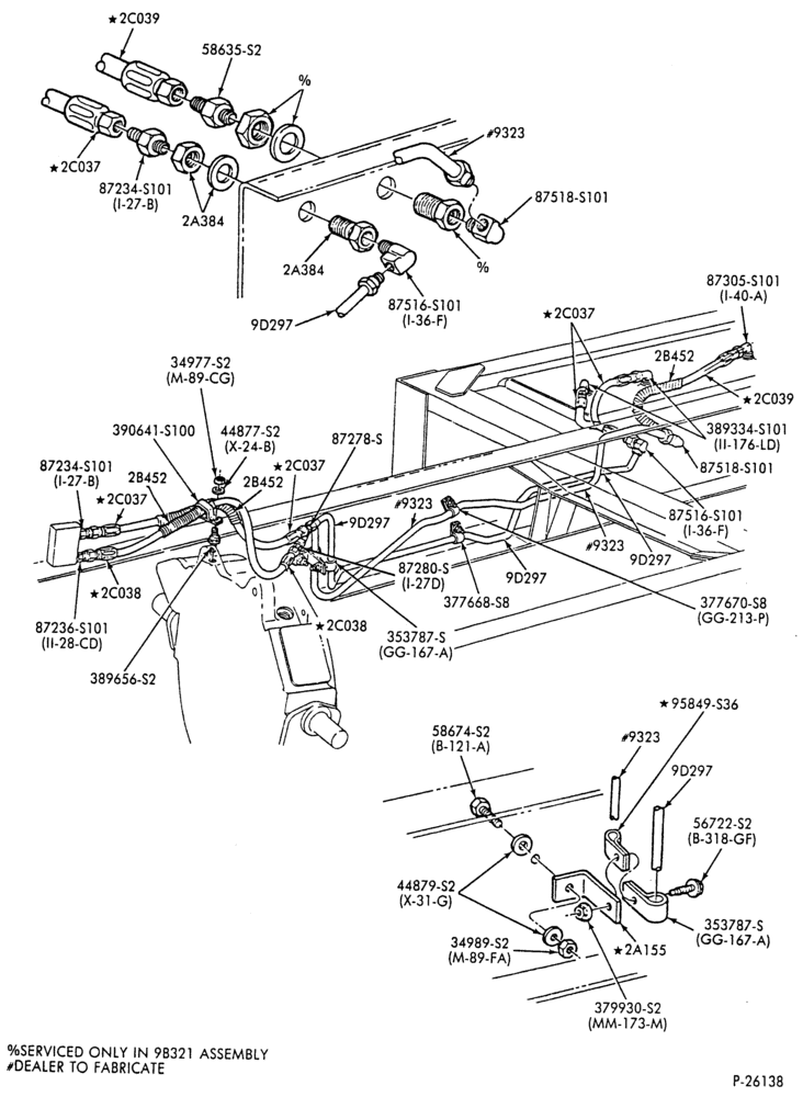 Схема FUEL TANK AND LINES-Fuel line, filter installation - w/o water separator
