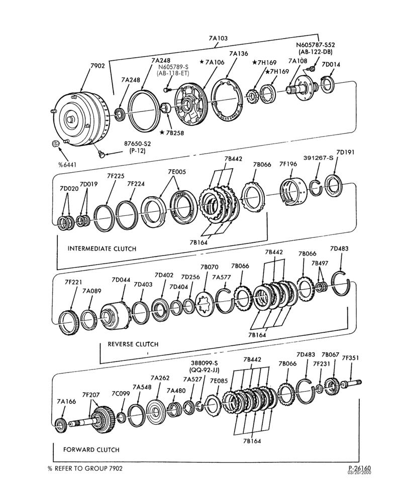 Схема 4R70W TYPE-INTERNAL PARTS - Clutches, gears, shafts, governor & related parts - Page A-U150