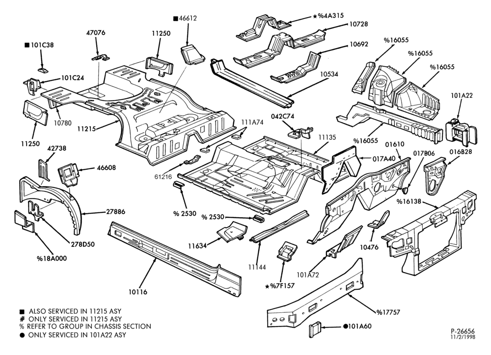 Схема SHEET METAL-63 - lower body