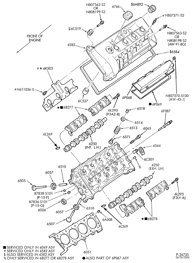 Схема ENGINE-Cylinder head, valves, cam cover & related parts