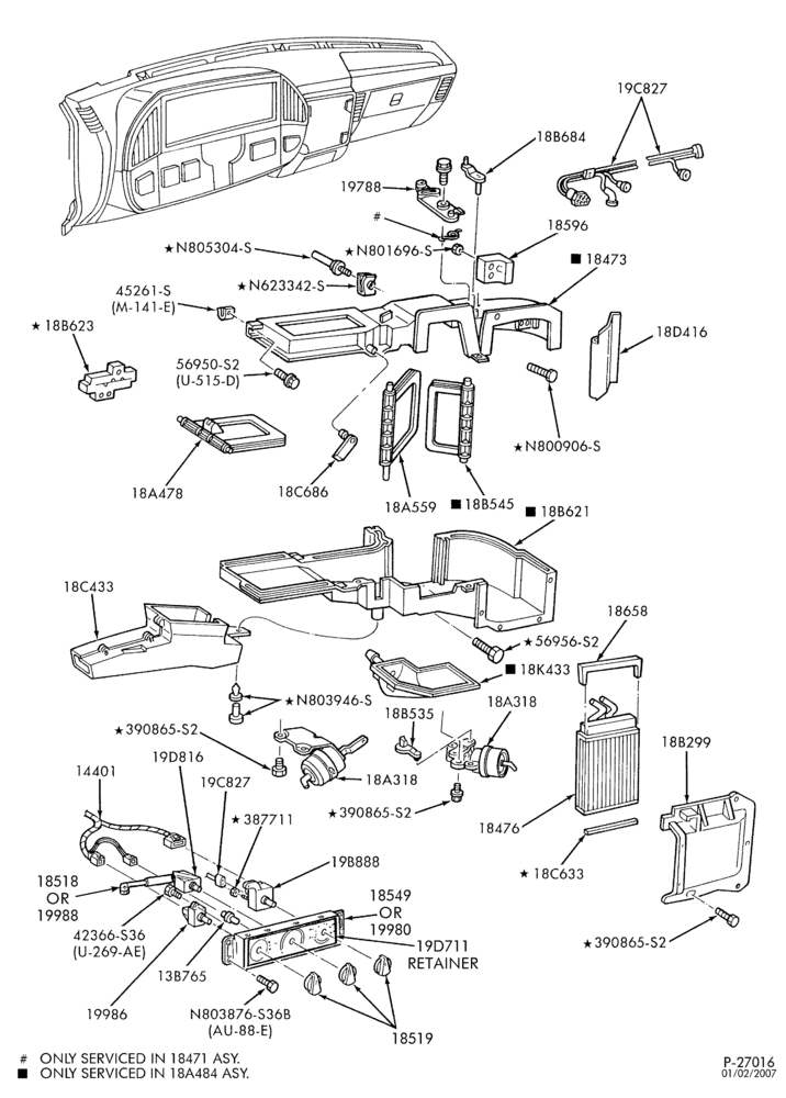 Схема HEATERS-Heater parts - passenger compartment - Page B-U150